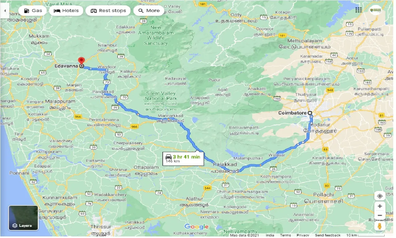 coimbatore-to-edavanna-one-way