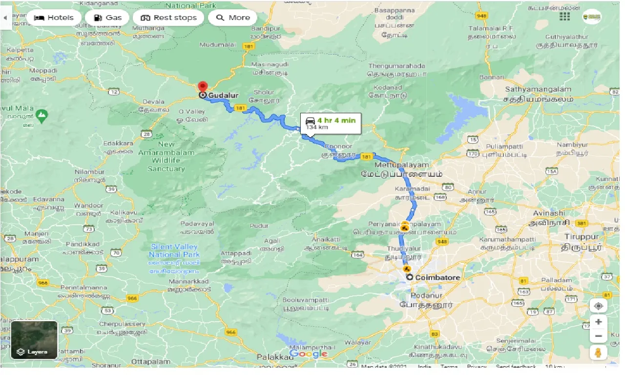 coimbatore-to-gudalur-taxi