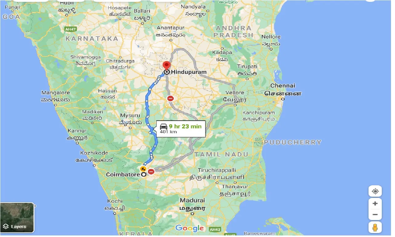 coimbatore-to-hindupuram-taxi