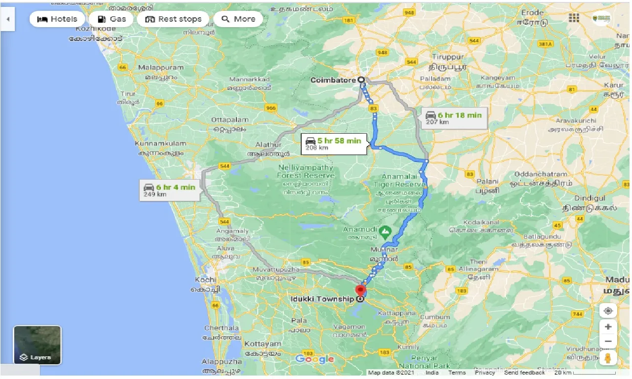 coimbatore-to-idukki-one-way