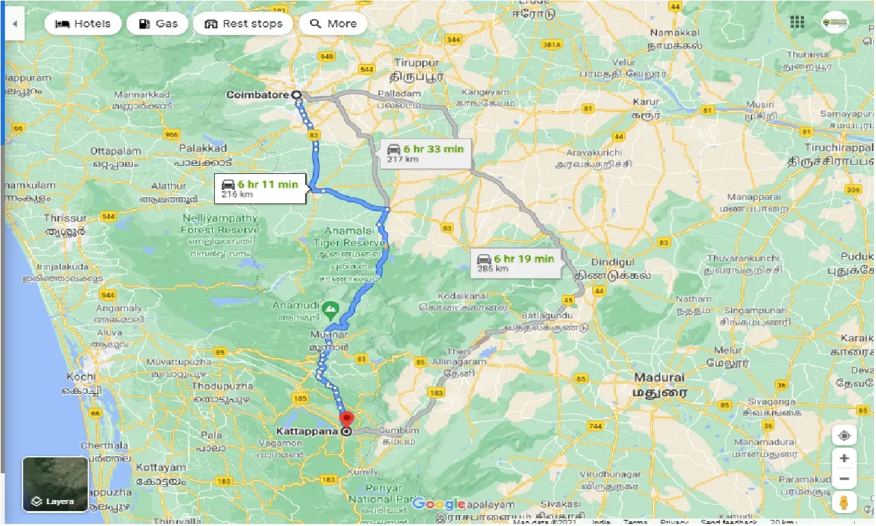 coimbatore-to-kattapana-round-trip