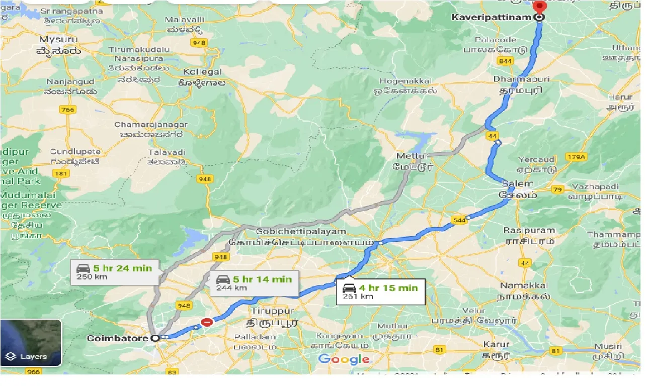coimbatore-to-kaveripattinam-taxi