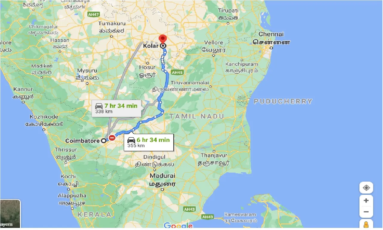coimbatore-to-kolar-taxi