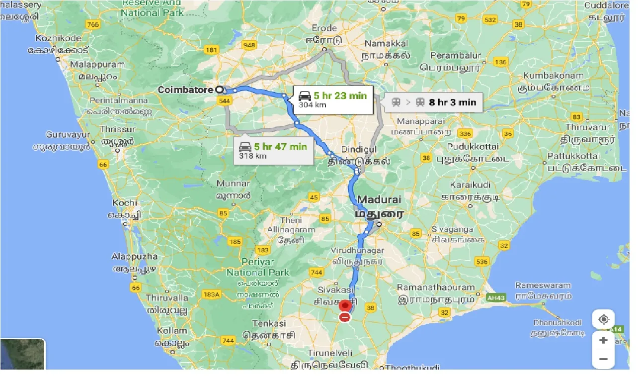 coimbatore-to-kovilpatti-taxi