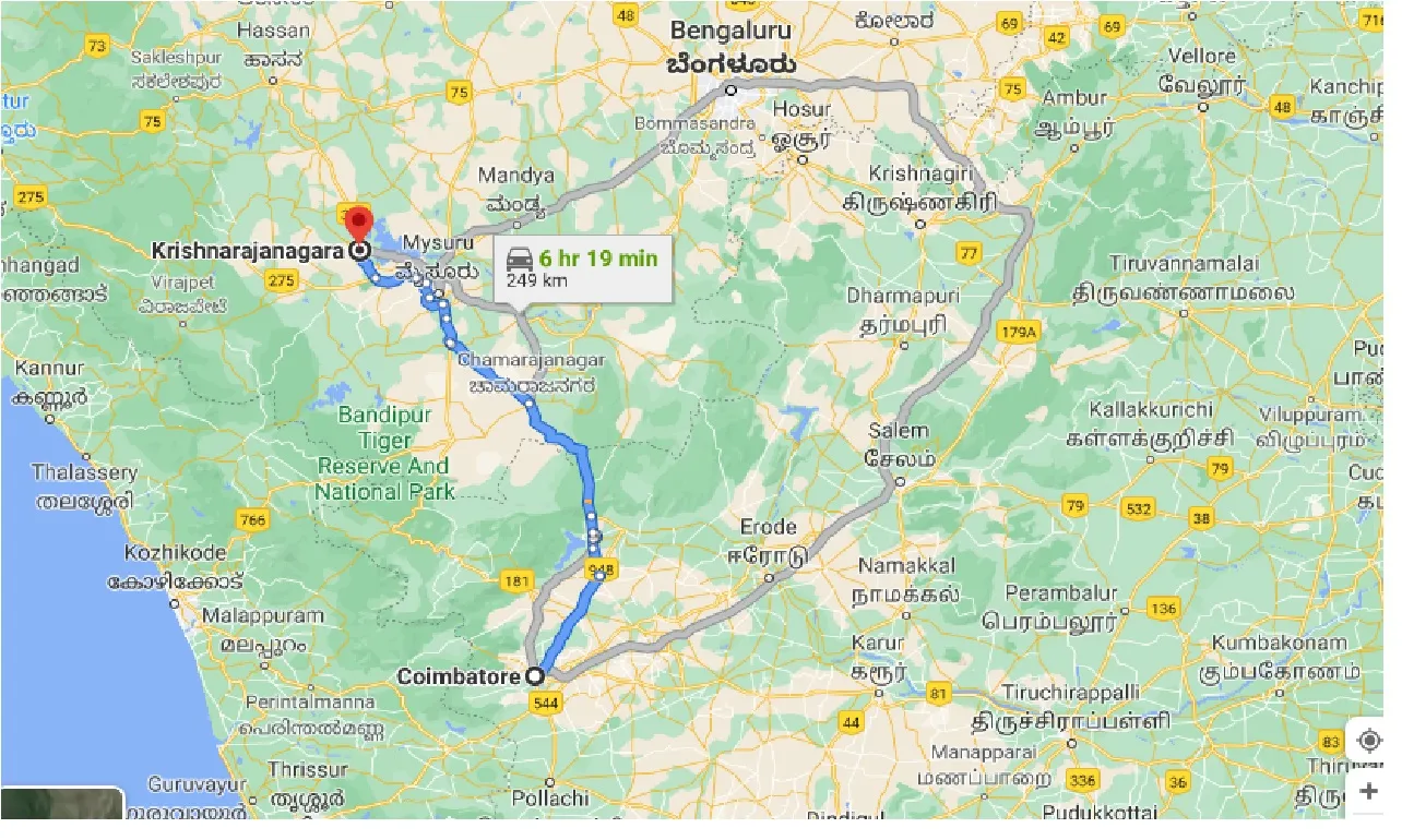 coimbatore-to-krishnarajanagara-taxi