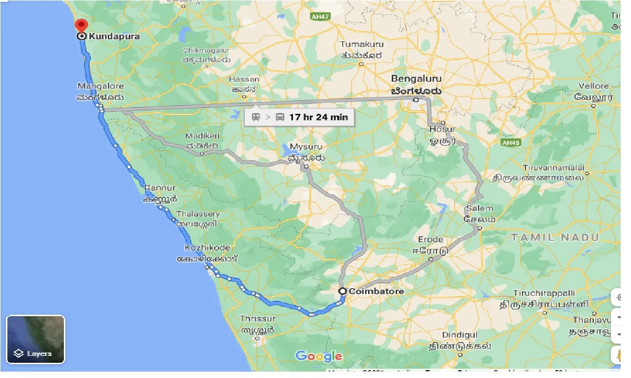 coimbatore-to-kundapura-one-way