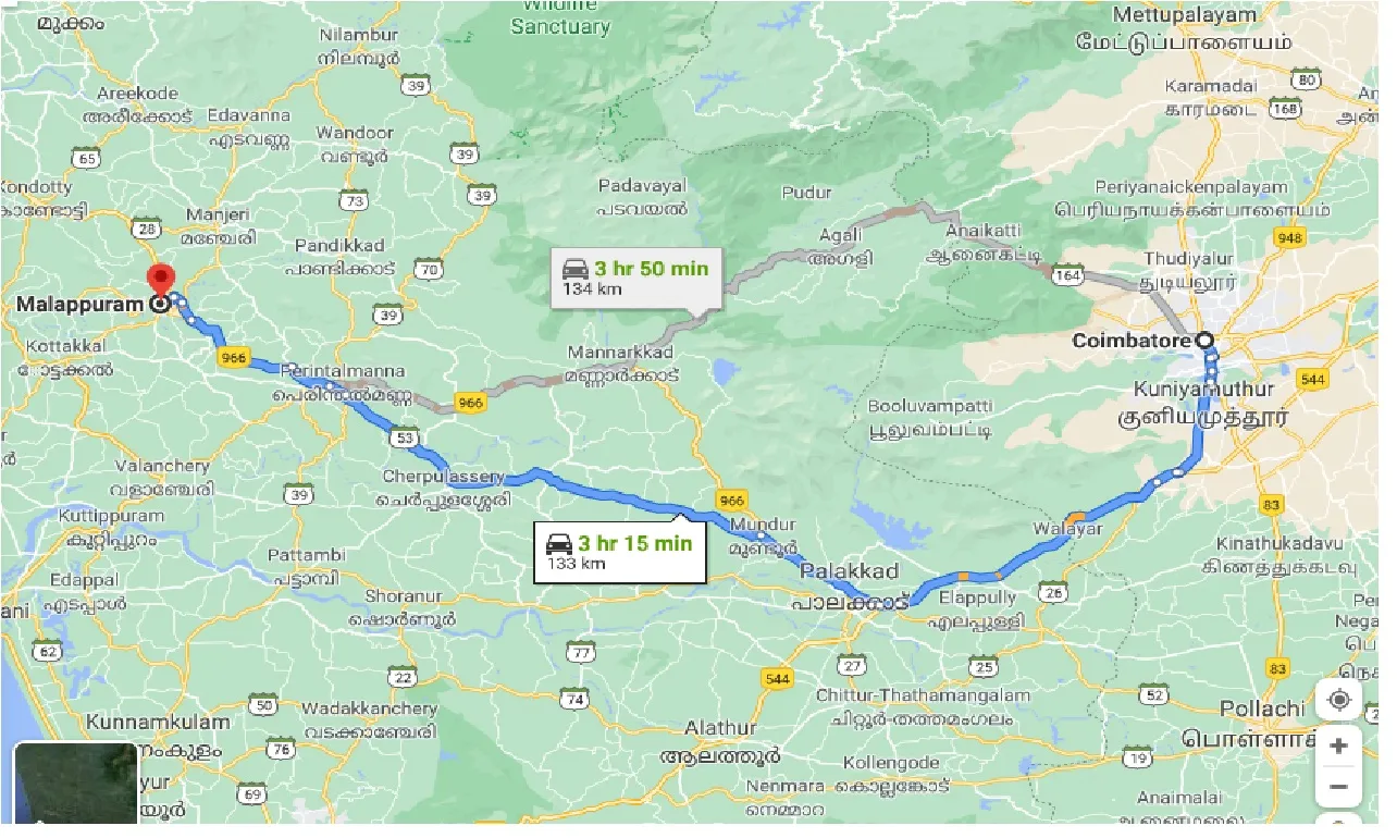 coimbatore-to-malapuam-taxi