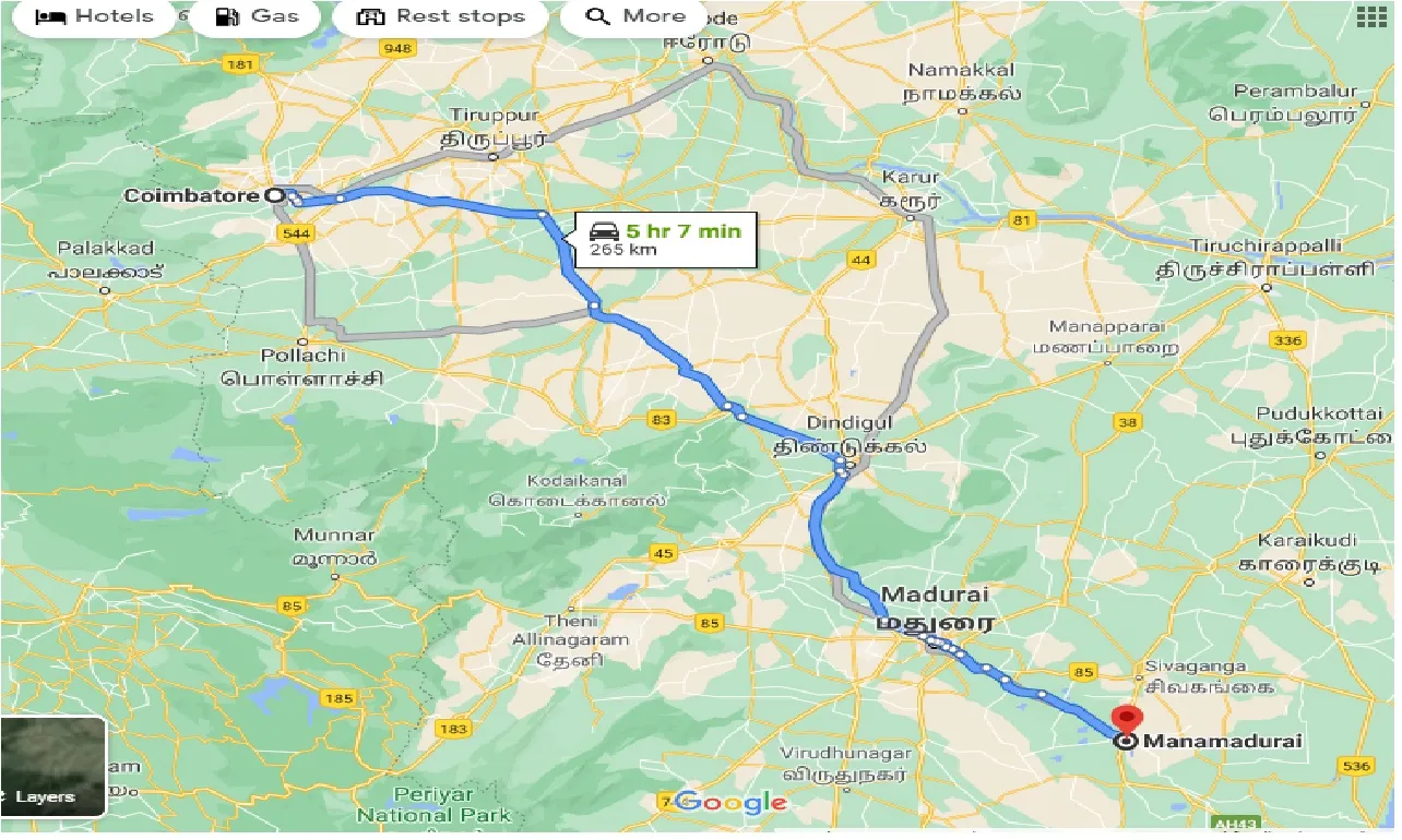 coimbatore-to-manamadurai-one-way