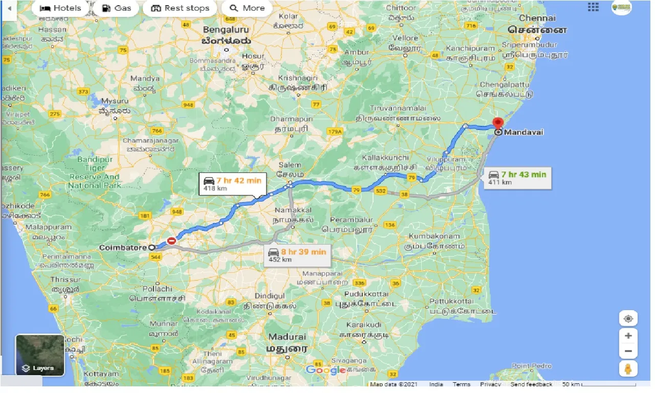 coimbatore-to-mandavai-one-way