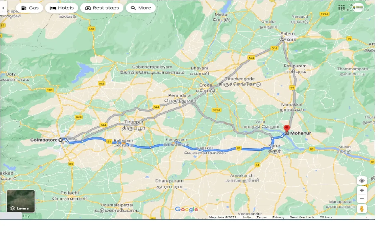 coimbatore-to-mohanur-one-way
