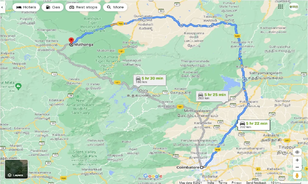 coimbatore-to-muthanga-one-way