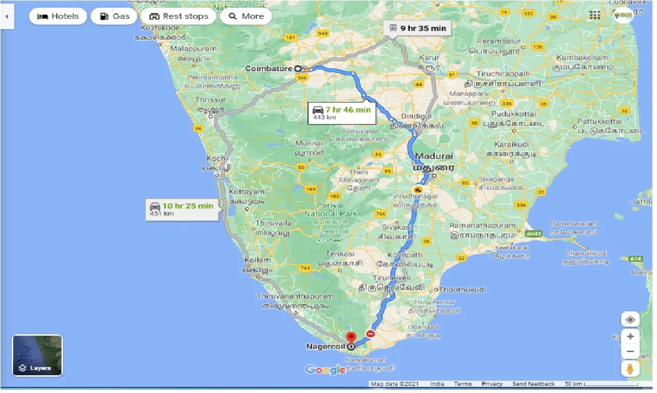 coimbatore-to-nagercoil-taxi