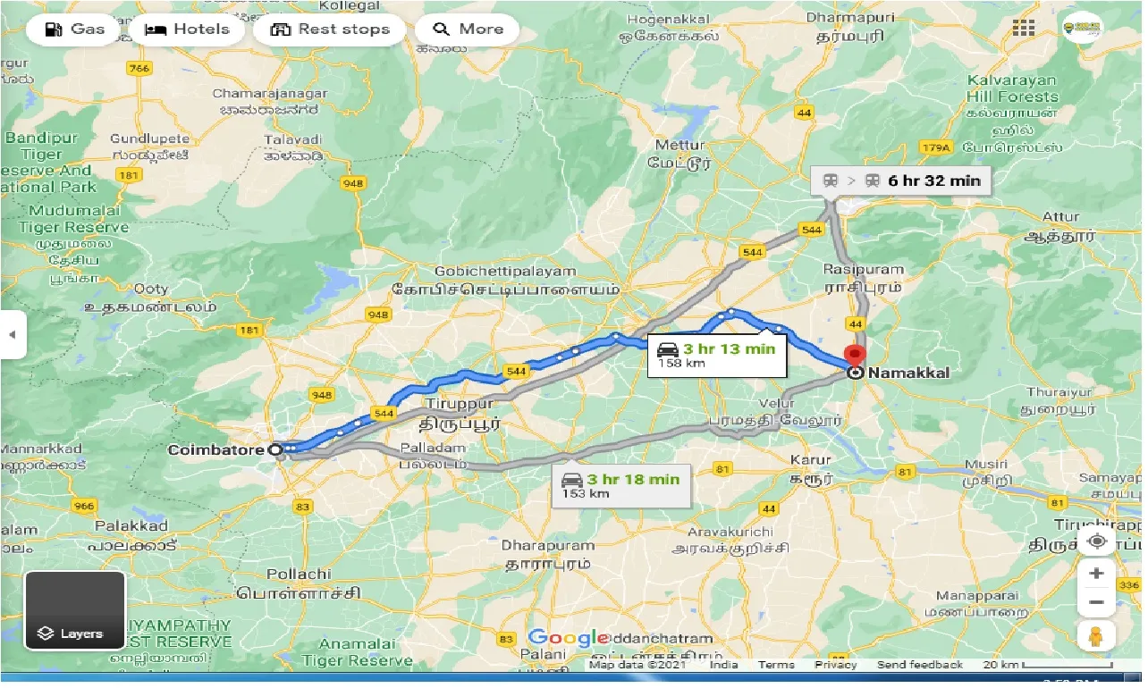 coimbatore-to-namakkal-one-way