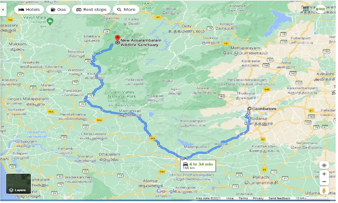 coimbatore-to-new-amarambalam-wildlife-one-way