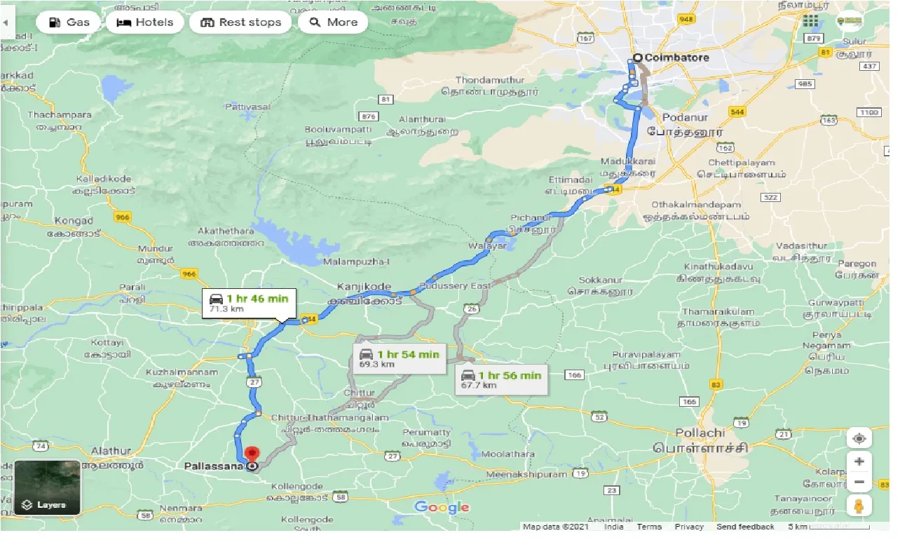 coimbatore-to-pallassana-one-way
