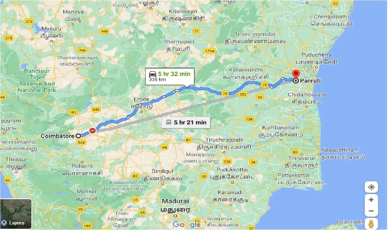 coimbatore-to-panruti-taxi