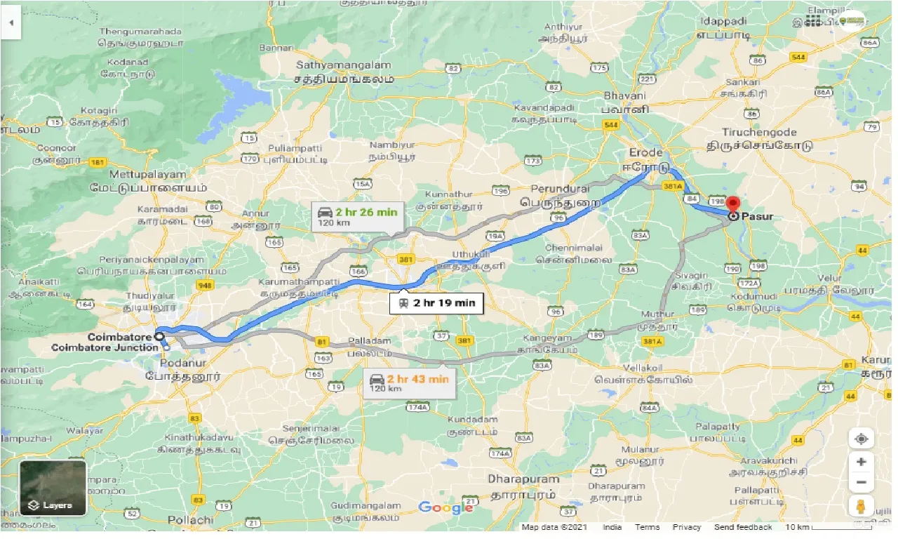 coimbatore-to-pasur-one-way