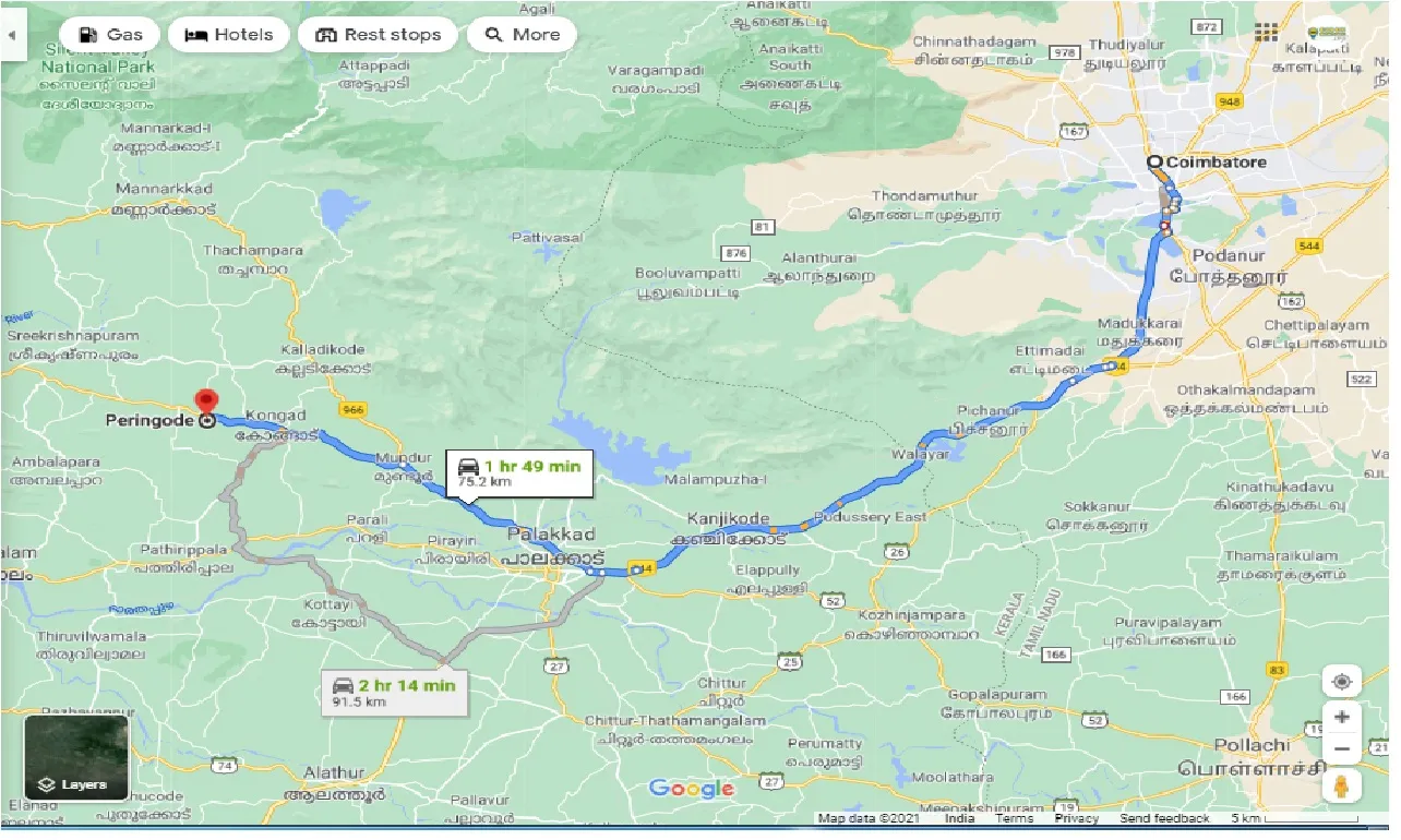 coimbatore-to-peringode-taxi