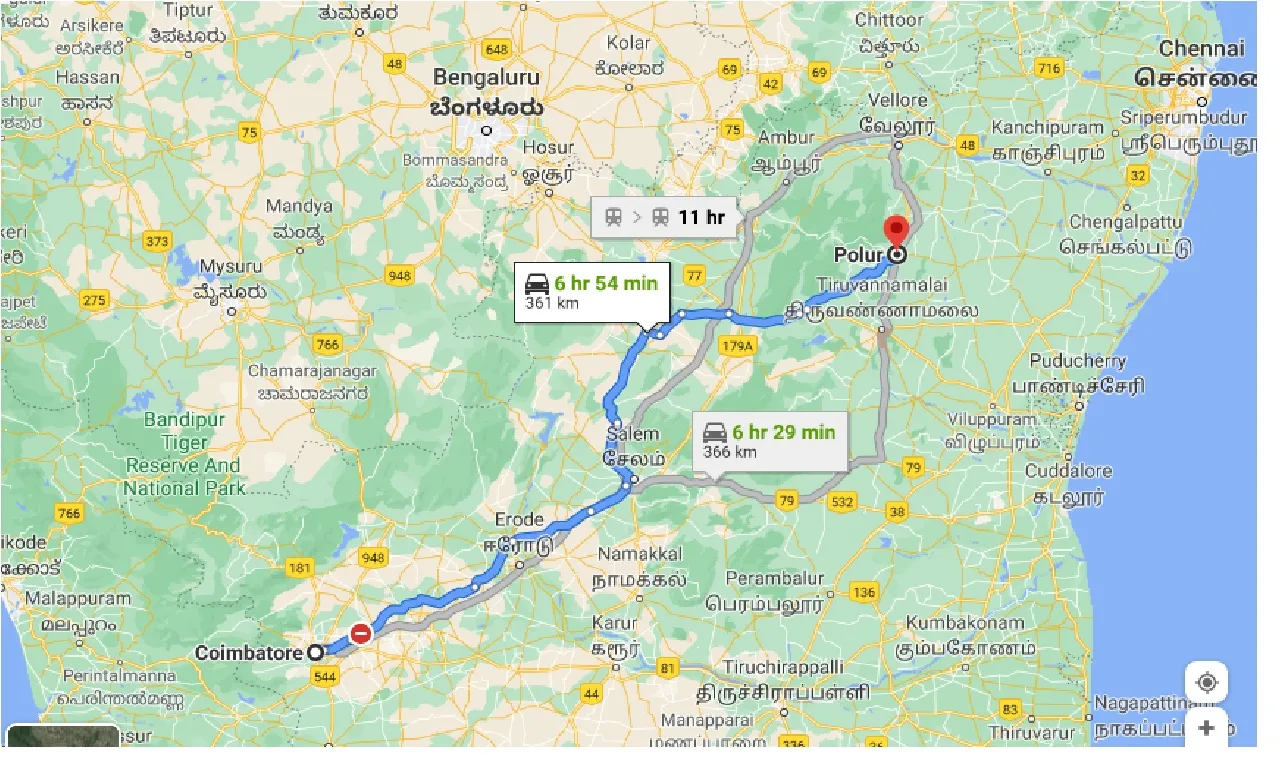 coimbatore-to-polur-one-way
