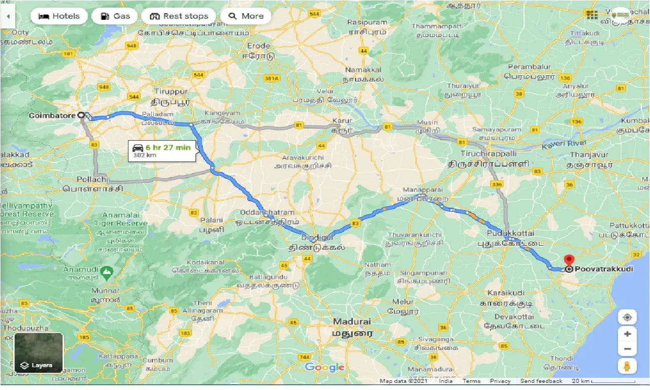 coimbatore-to-poovatrakkudi-one-way