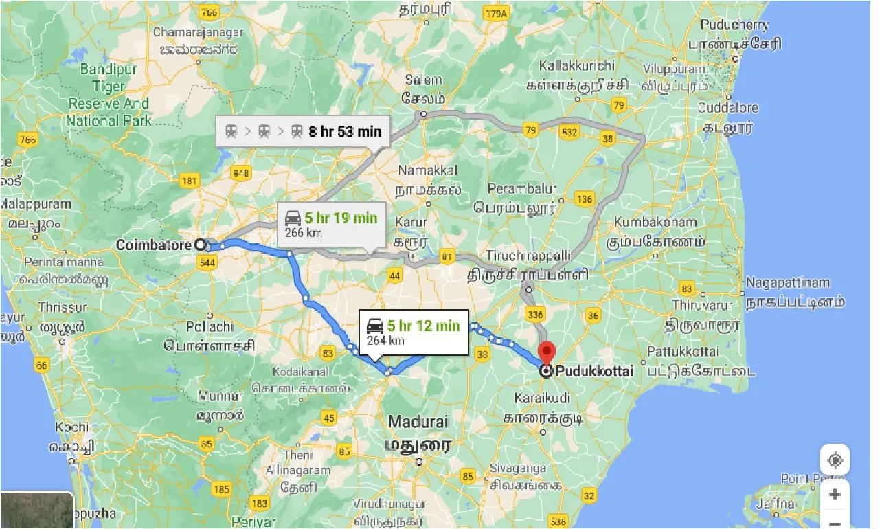 coimbatore-to-puddukottai-taxi