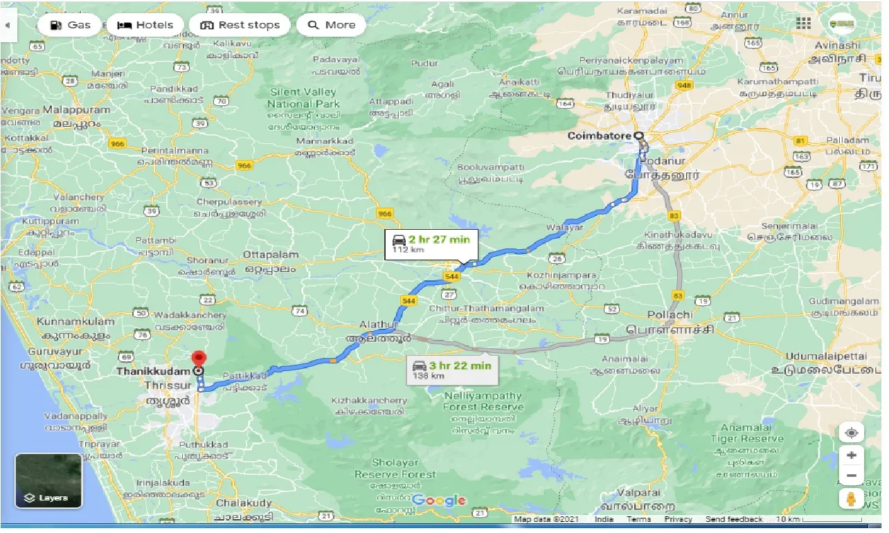 coimbatore-to-thanikkudam-one-way