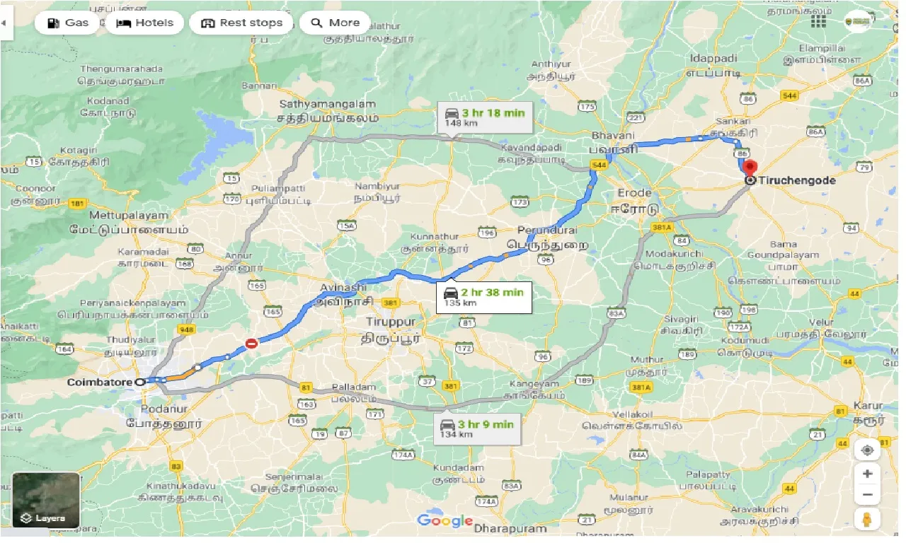coimbatore-to-thiruchengodu-taxi