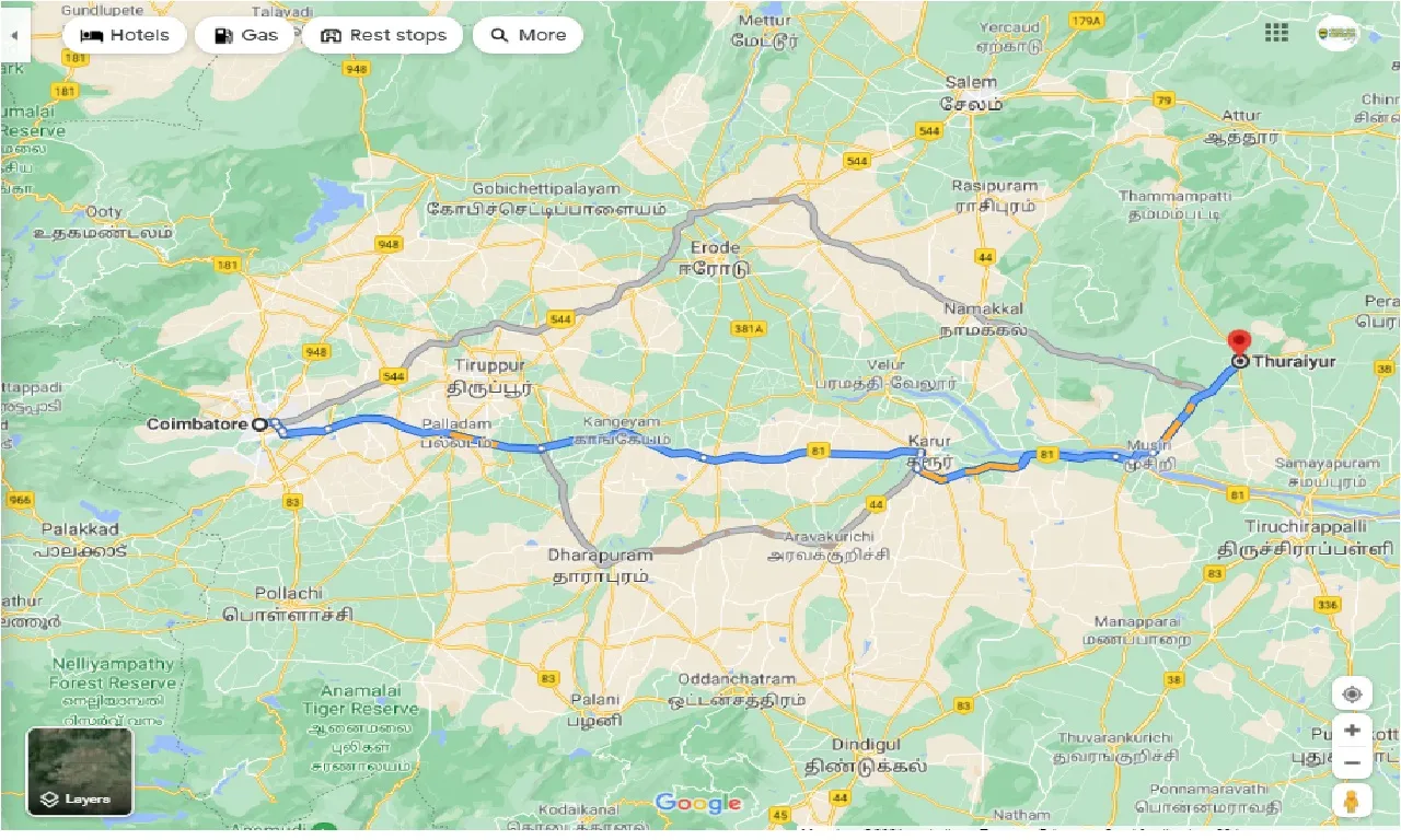 coimbatore-to-thuraiyur-taxi