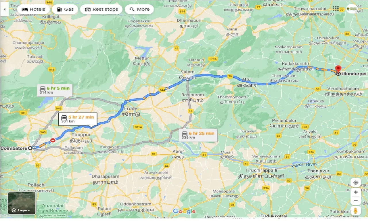 coimbatore-to-ulundurpet-taxi