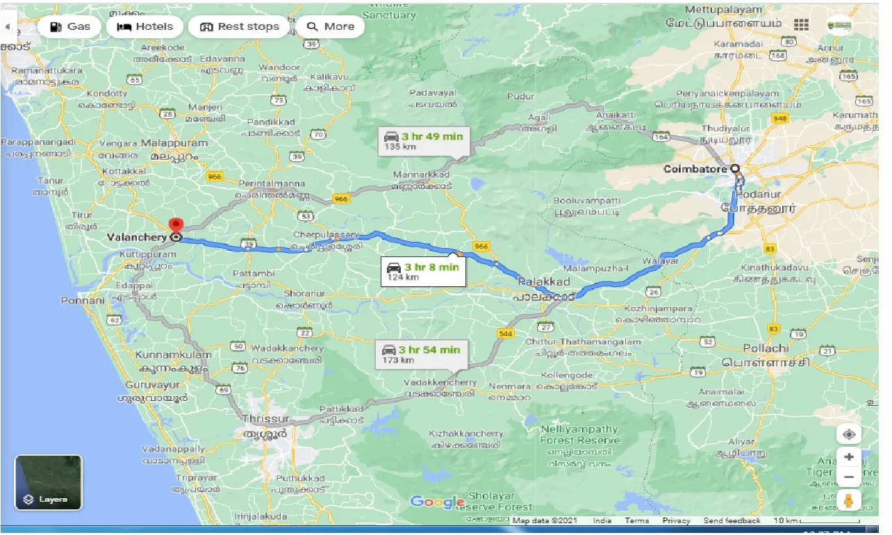 coimbatore-to-valanchery-one-way