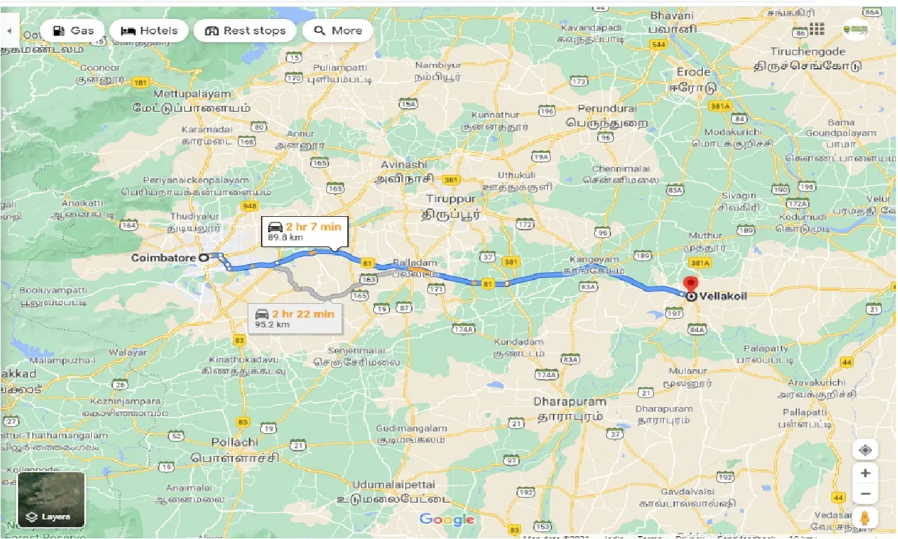coimbatore-to-vellakoil-taxi