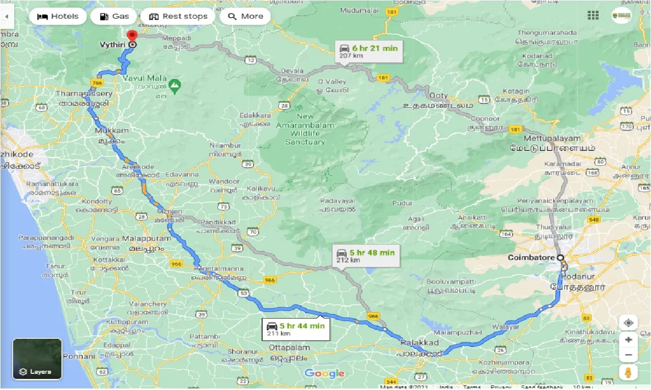 coimbatore-to-vythiri-one-way
