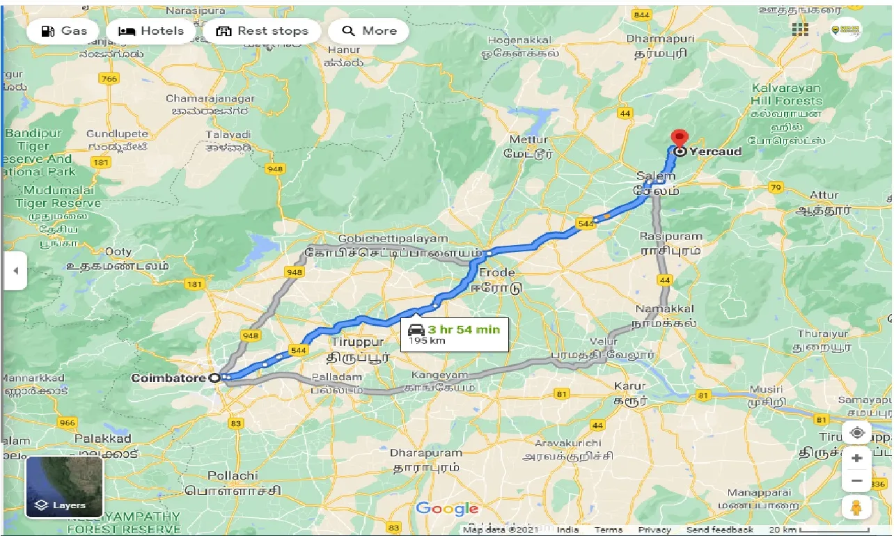 coimbatore-to-yercaud-one-way