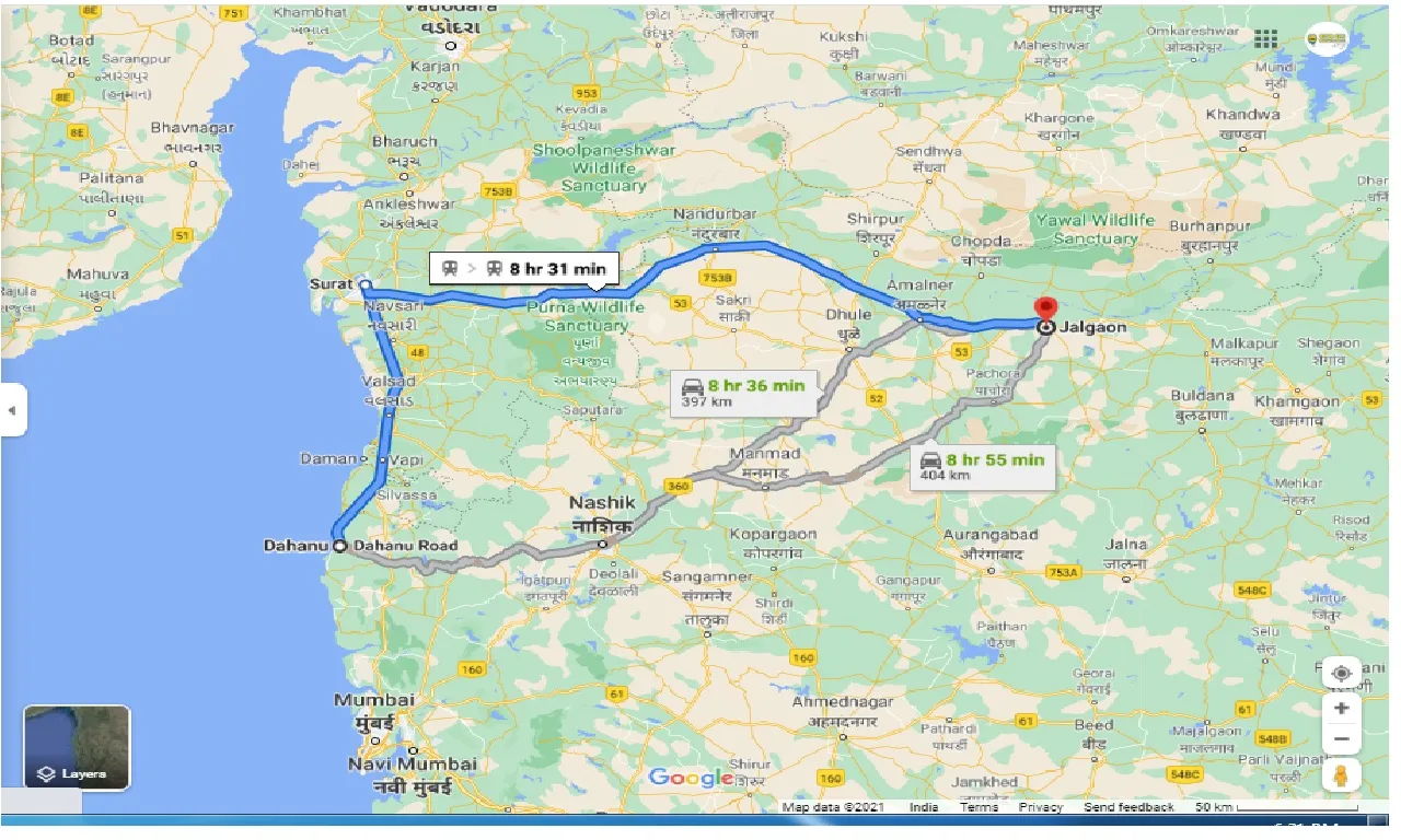 dahanu-to-jalgaon-round-trip