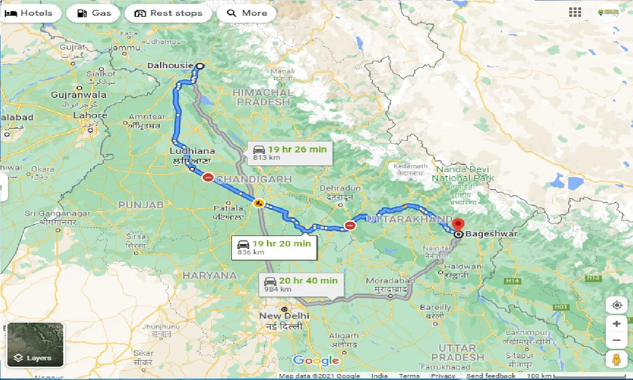dalhousie-to-bageshwar-taxi