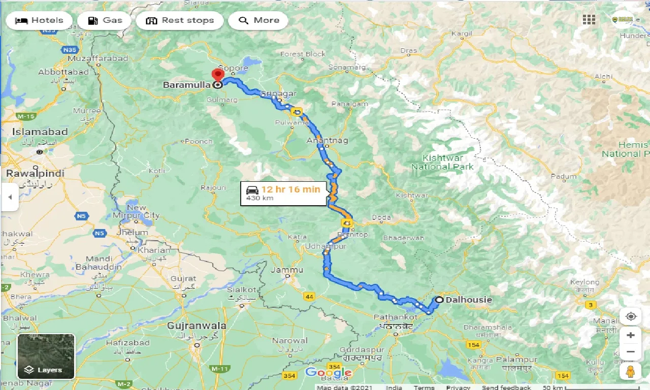dalhousie-to-baramulla-one-way