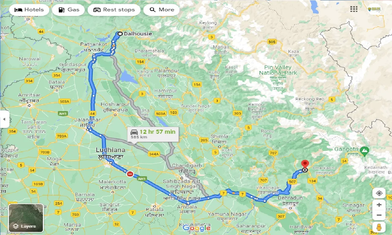 dalhousie-to-barkot-one-way