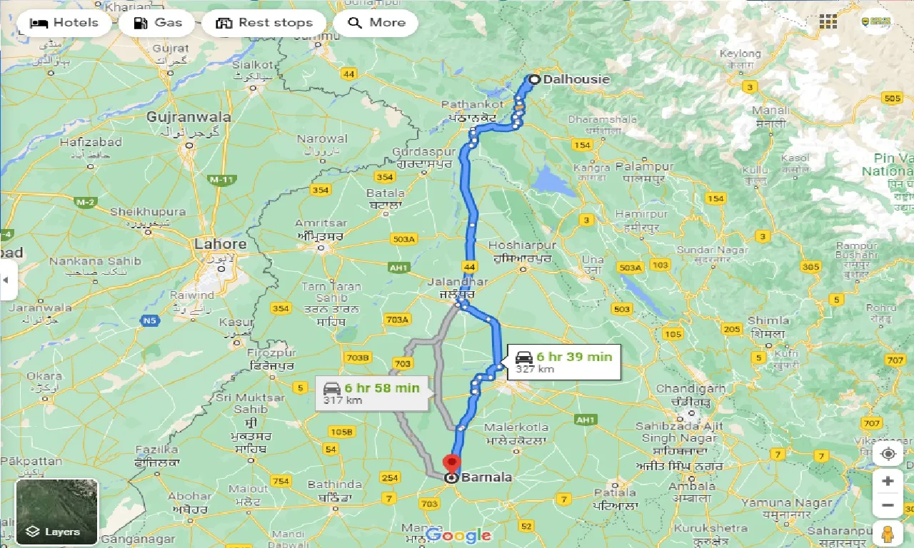 dalhousie-to-barnala-one-way
