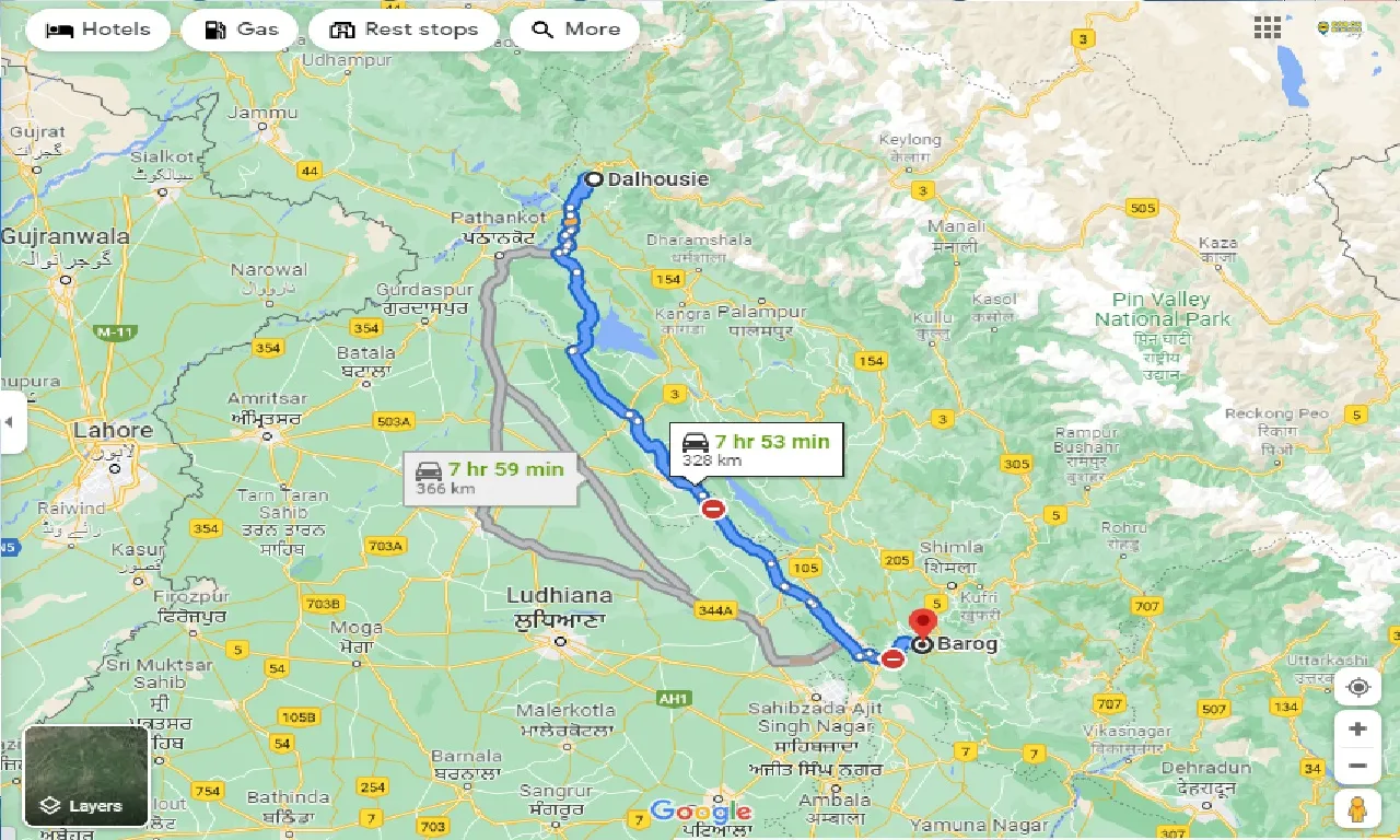 dalhousie-to-barog-one-way