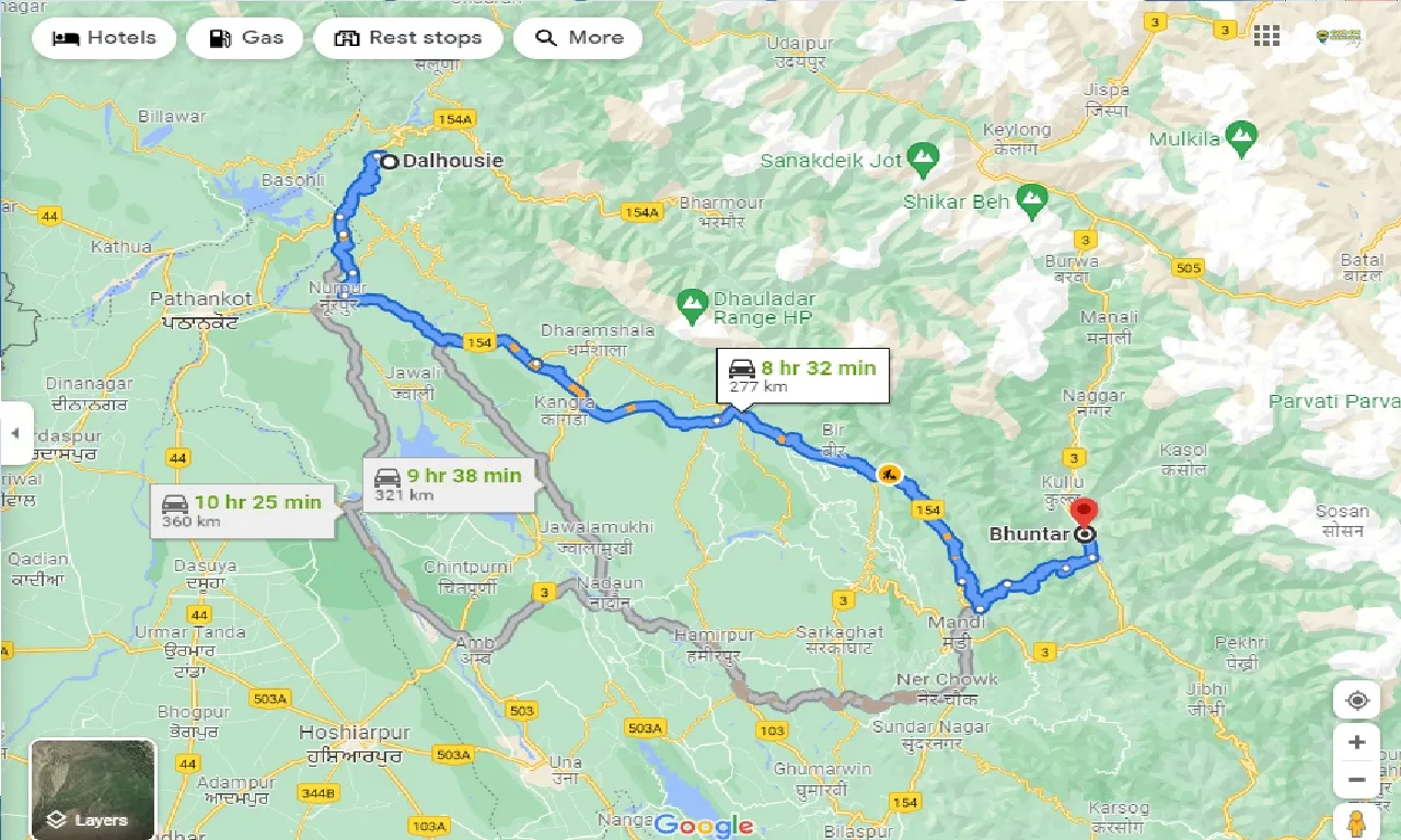 dalhousie-to-bhuntar-taxi