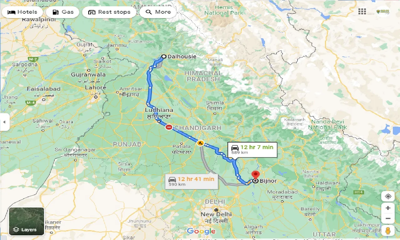 dalhousie-to-bijnor-one-way