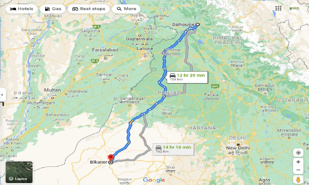 dalhousie-to-bikaner-taxi