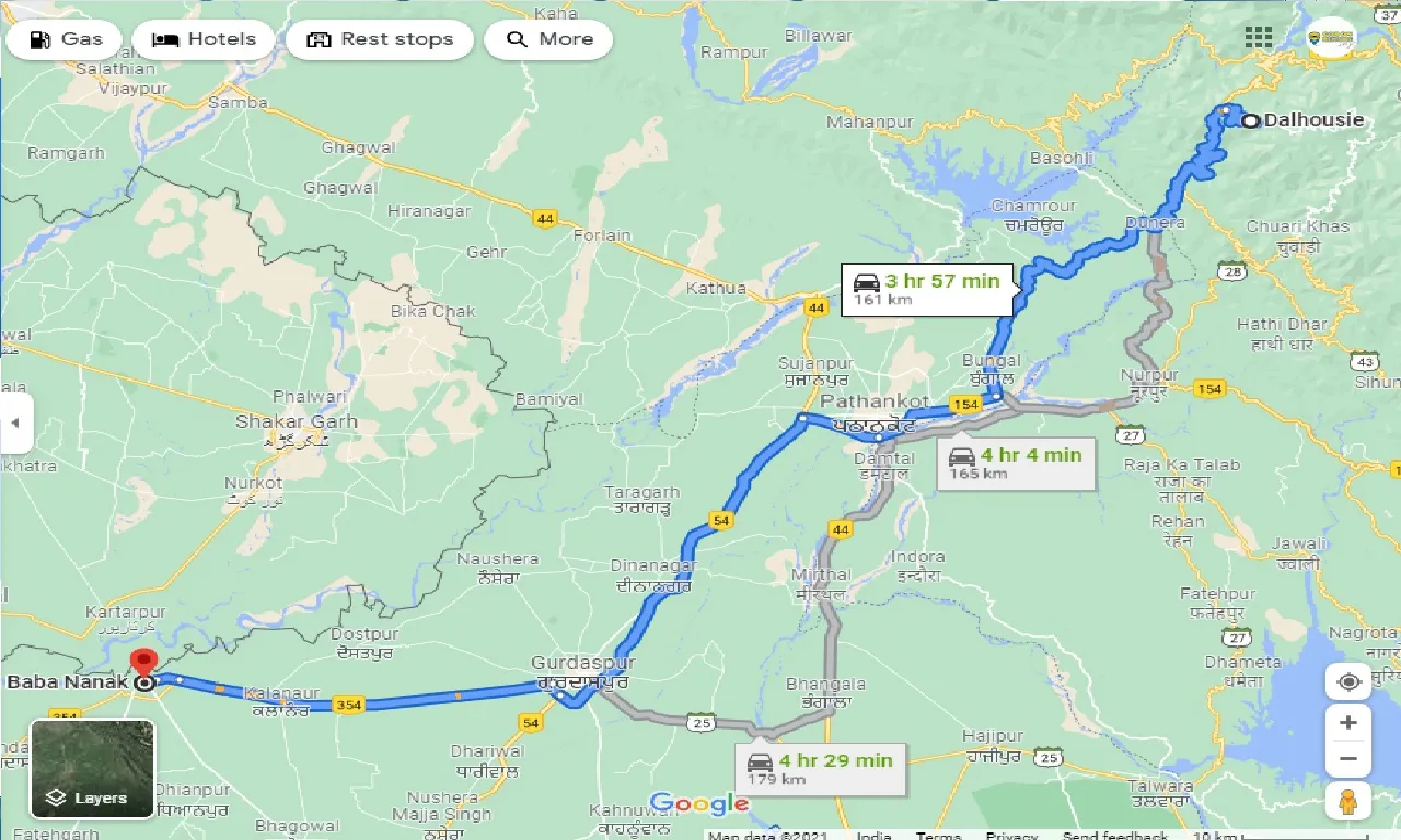 dalhousie-to-derababa-nanak-one-way