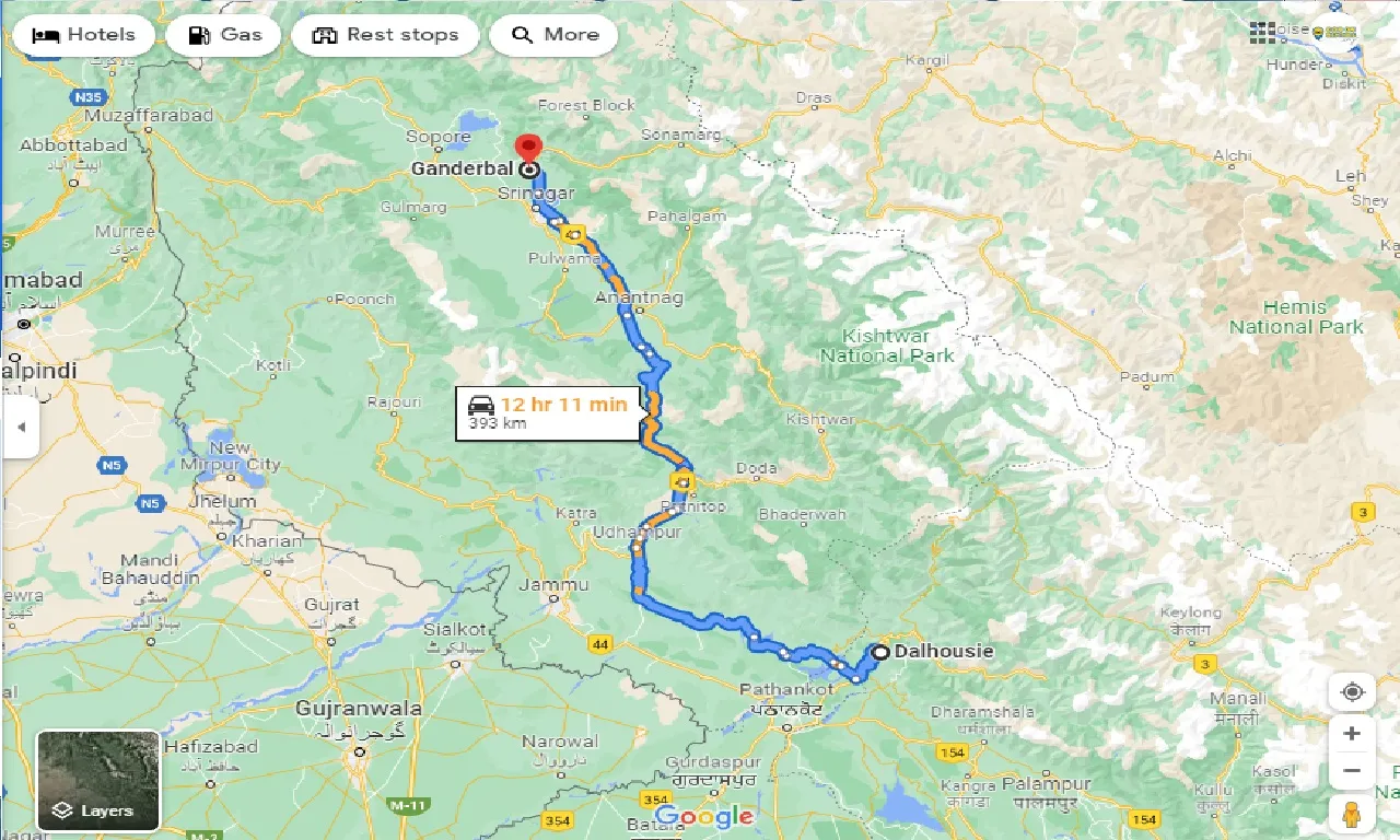 dalhousie-to-ganderbal-taxi