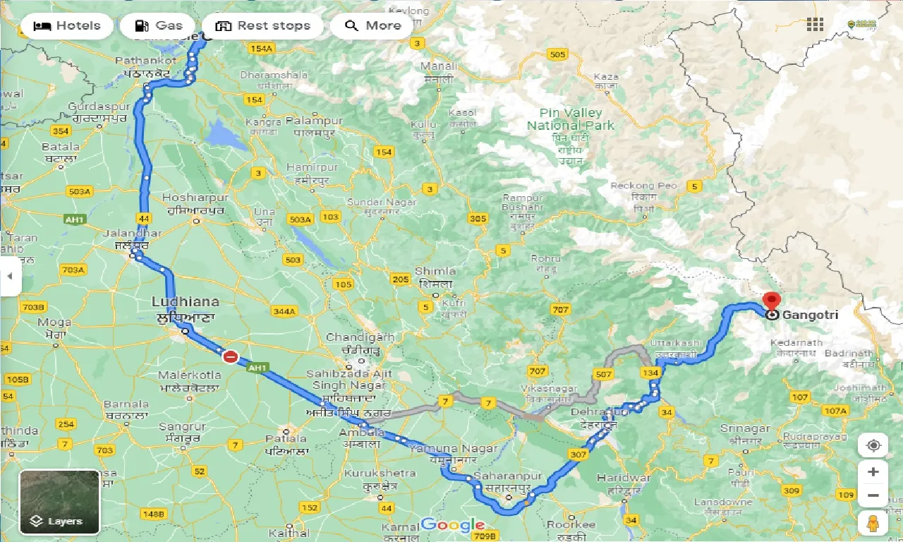 dalhousie-to-gangotri-taxi