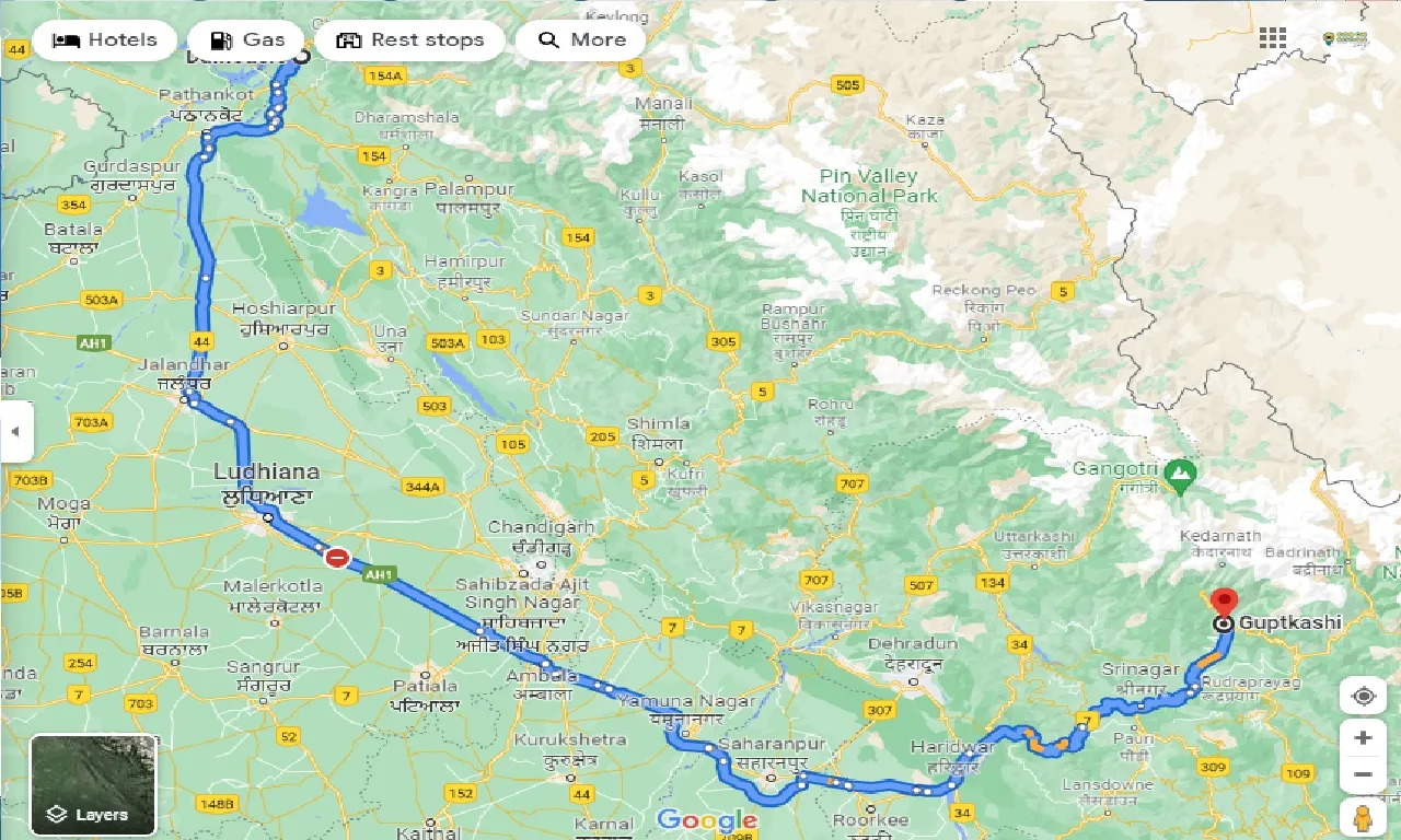dalhousie-to-guptkashi-one-way