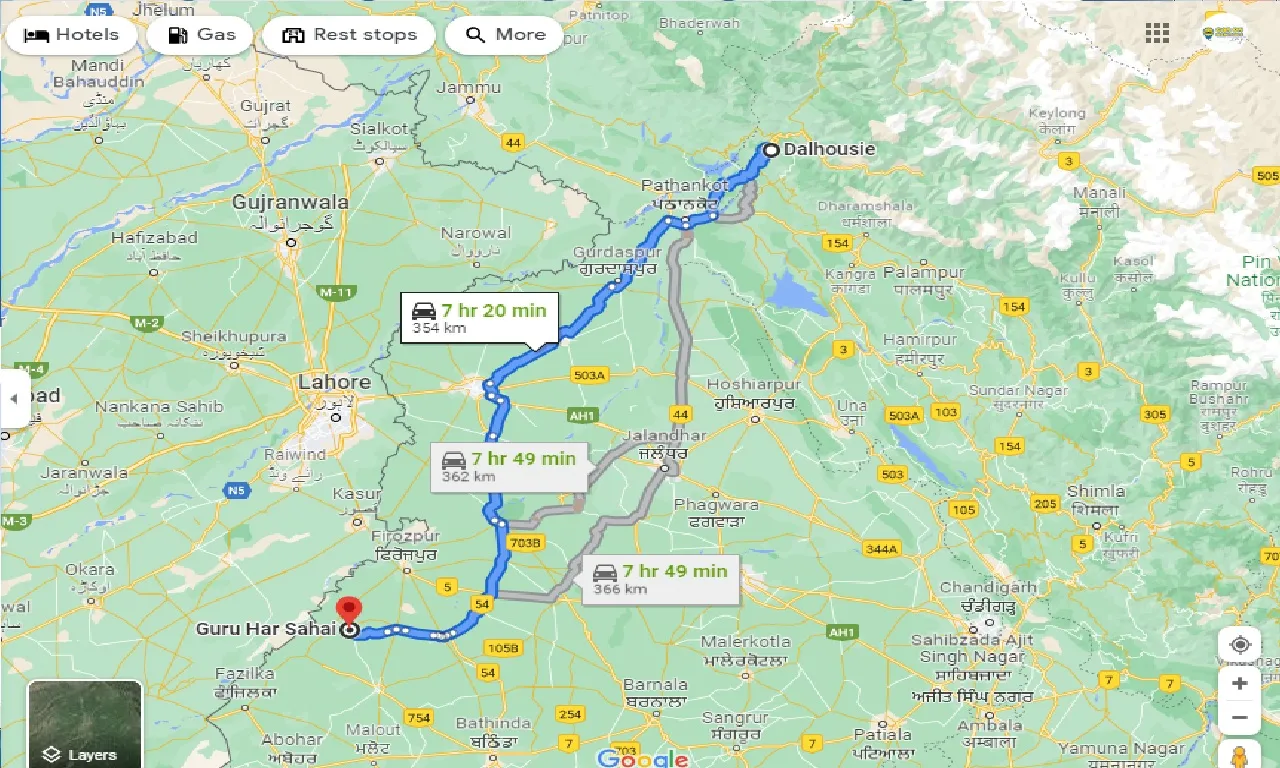 dalhousie-to-guru-har-sahai-one-way