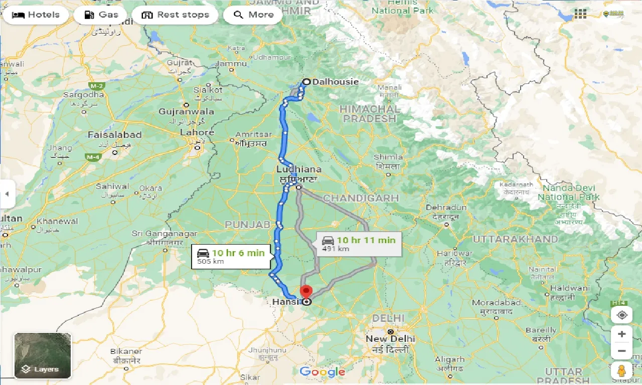 dalhousie-to-hansi-taxi