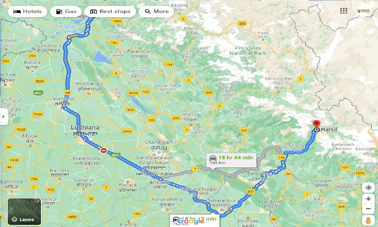 dalhousie-to-harsil-one-way