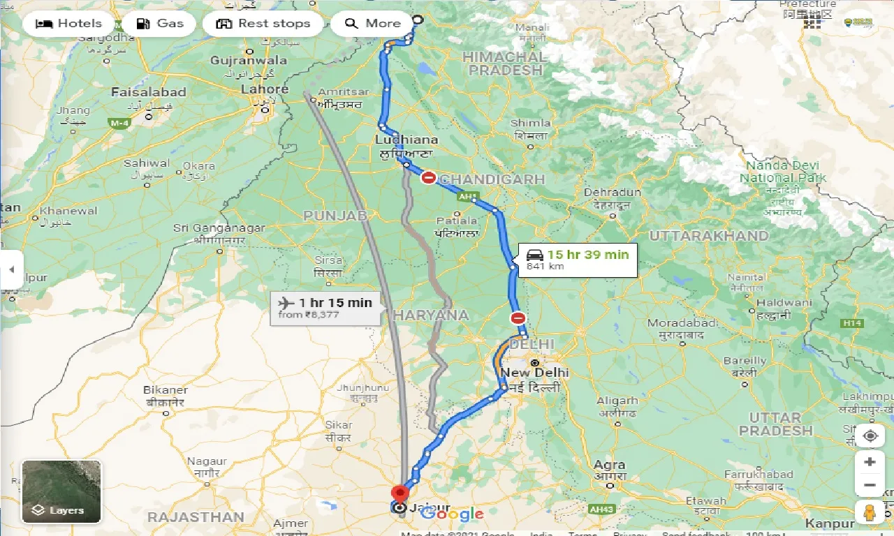 dalhousie-to-jaipur-taxi